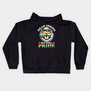 Dead Inside but Still Pride LGBTQ Community Raimbow Vintage Kids Hoodie